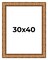 Modern Shadow Box 1" Depth Gold Picture Frame - UV Acrylic, Backing, Hanging Hardware